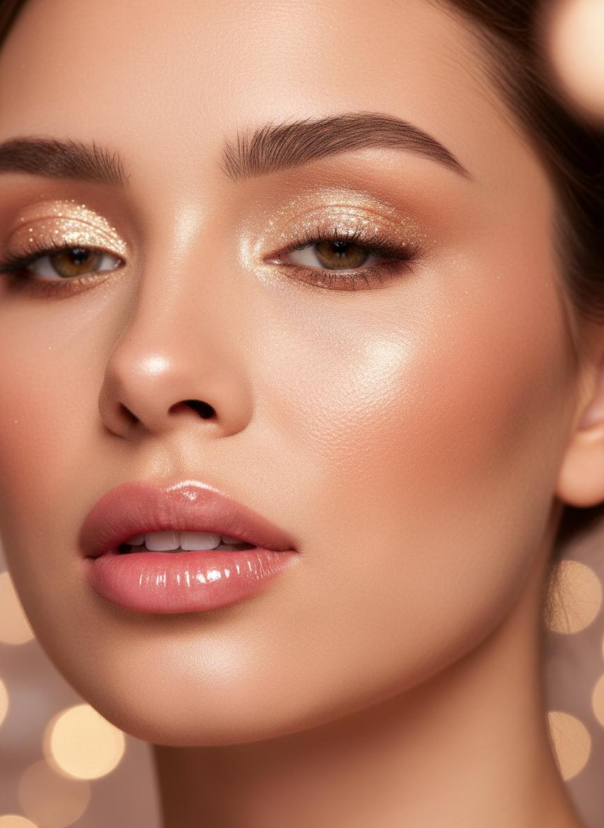 Maquillaje birthday glow para cumpleaños en Luque