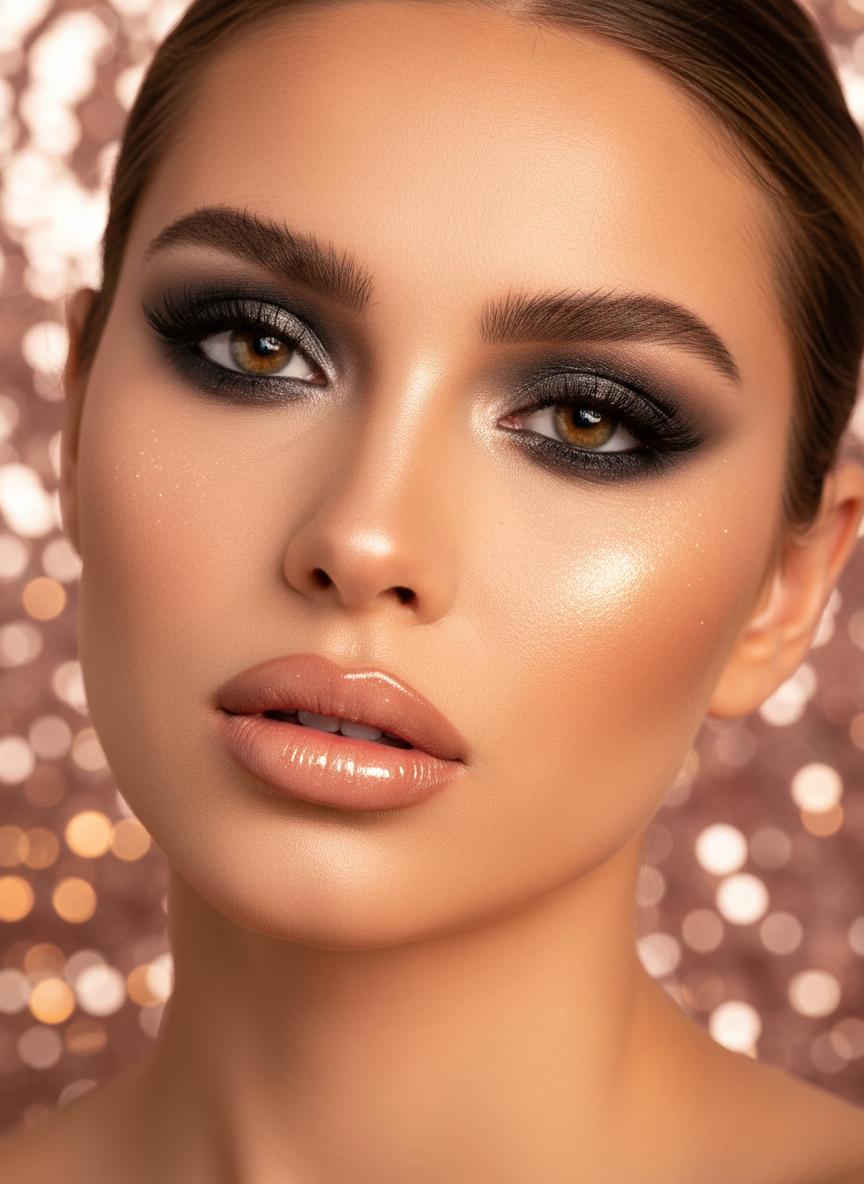 Maquillaje glam night para cumpleaños en Luque
