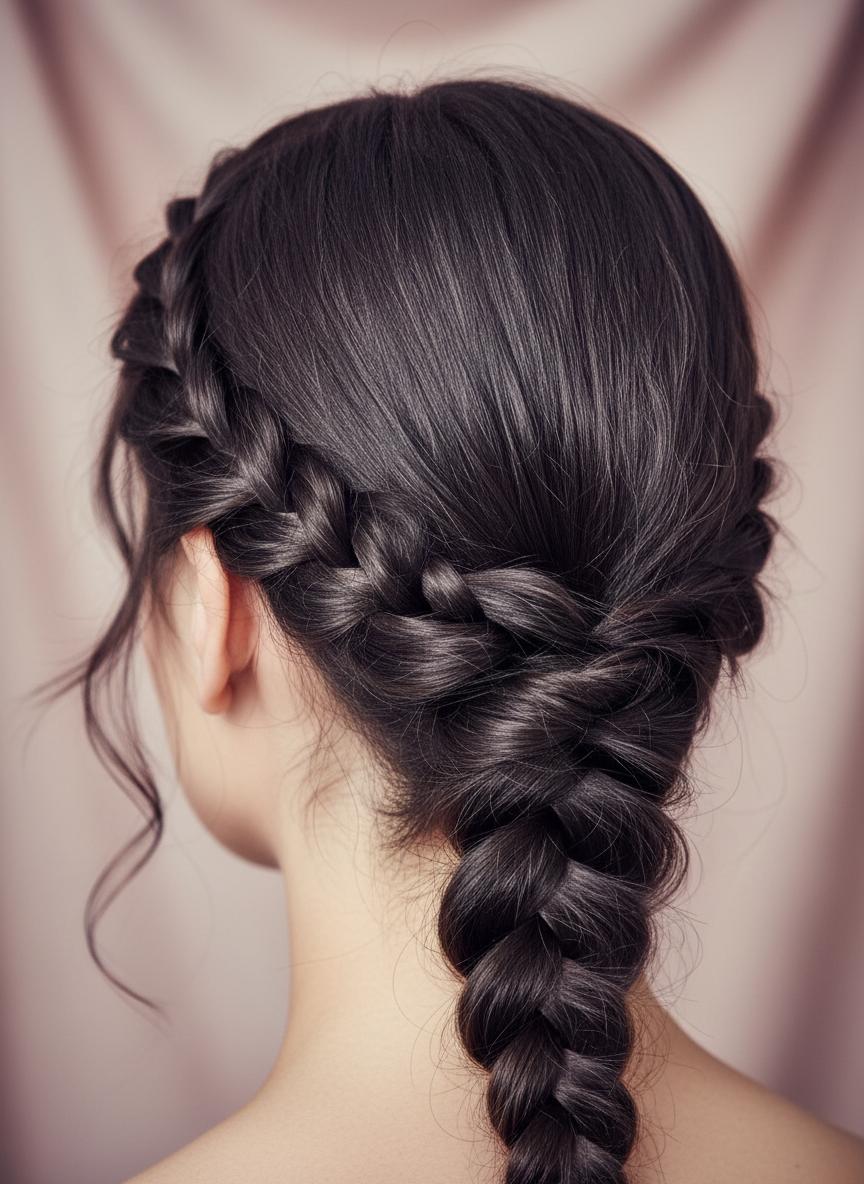 Trenzas elegantes para novia en Luque